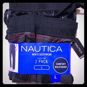 Nautica Men’s Large Sleepwear Pants 2 Pack New